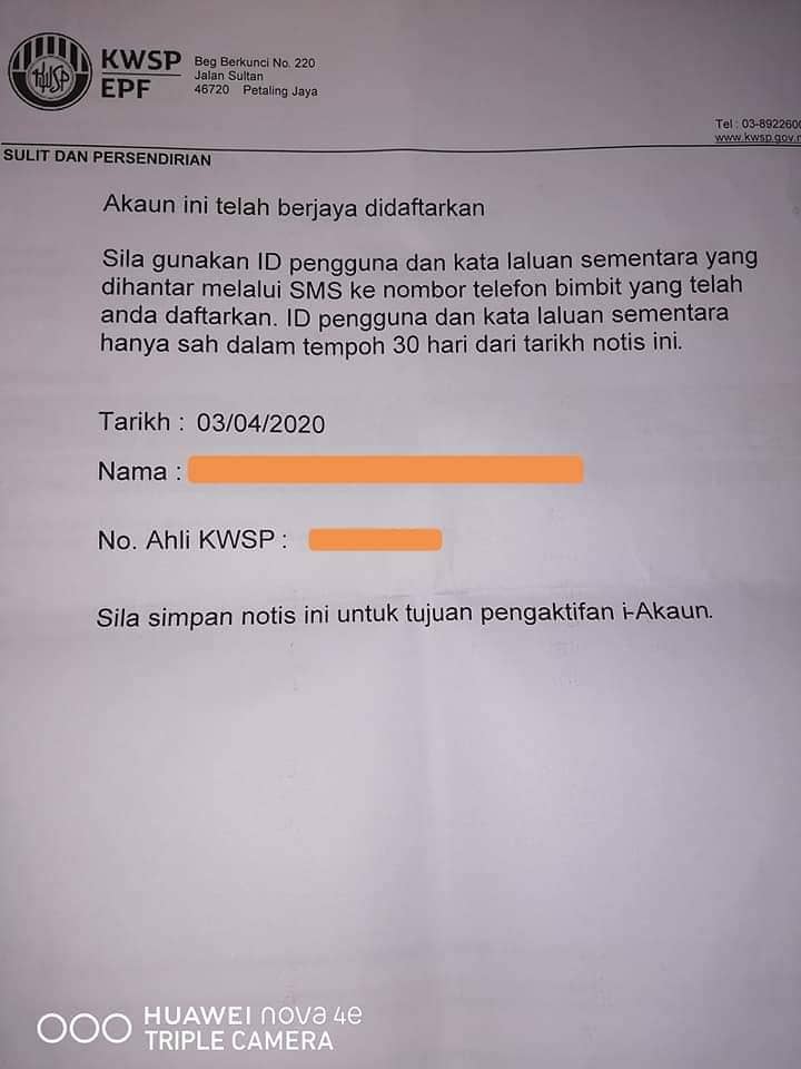 Cara daftar i akaun kwsp tanpa ke kaunter