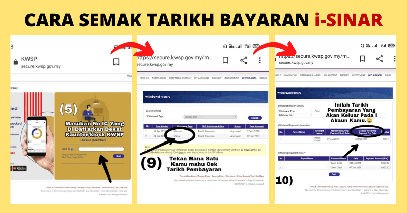 Tarikh bayaran i sinar 2021