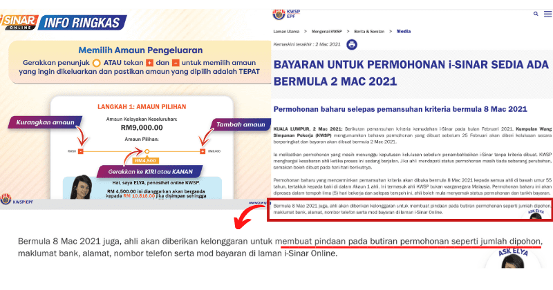 Nak Tukar Jumlah Pengeluaran I Sinar Salah Amaun Boleh Pinda Mulai 8 Mac