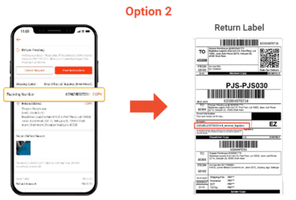 Use tracking number
