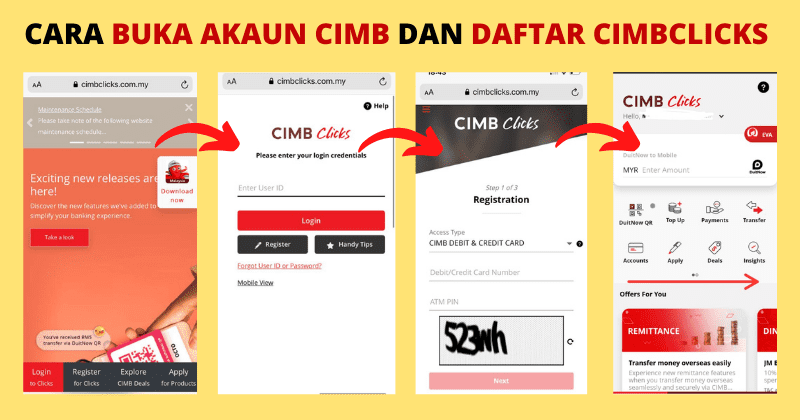 Buka Akaun Cimb Bank Boleh Buat Online Je Lepastu Pergi Bank Bagi Pengesahan Dan Ambil Kad Je Ini Caranya