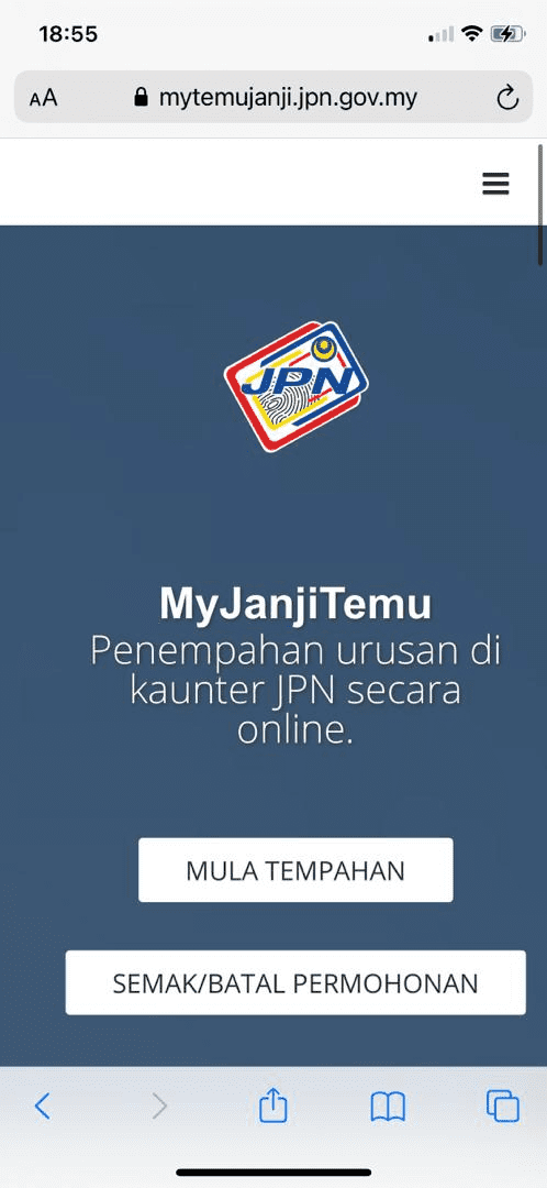 Temujanji jpn online selangor