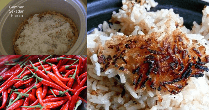 Masak nasi impit guna rice cooker