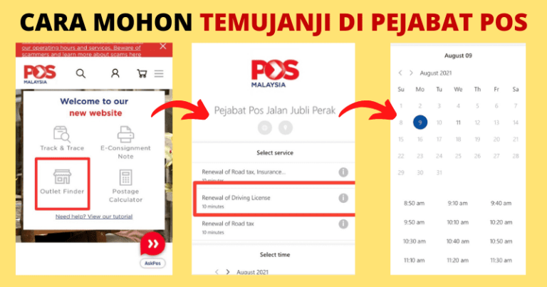 cara renew roadtax di pejabat pos