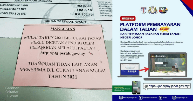 Cara Semak Cukai Tanah & Bayar Online Setiap Negeri, Tak Perlu 