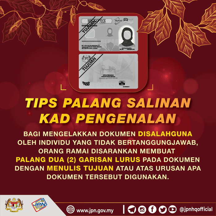 Bahaya Bagi Salinan IC, Ini Tips Palang Salinan Kad Pengenalan Dengan