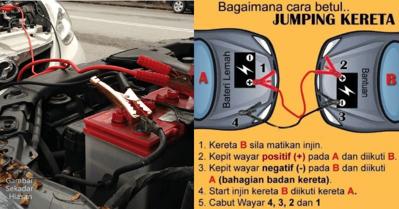 Cara Jumper Bateri Kereta Dengan Betul, Barulah Selamat & Tak Rosak Kereta